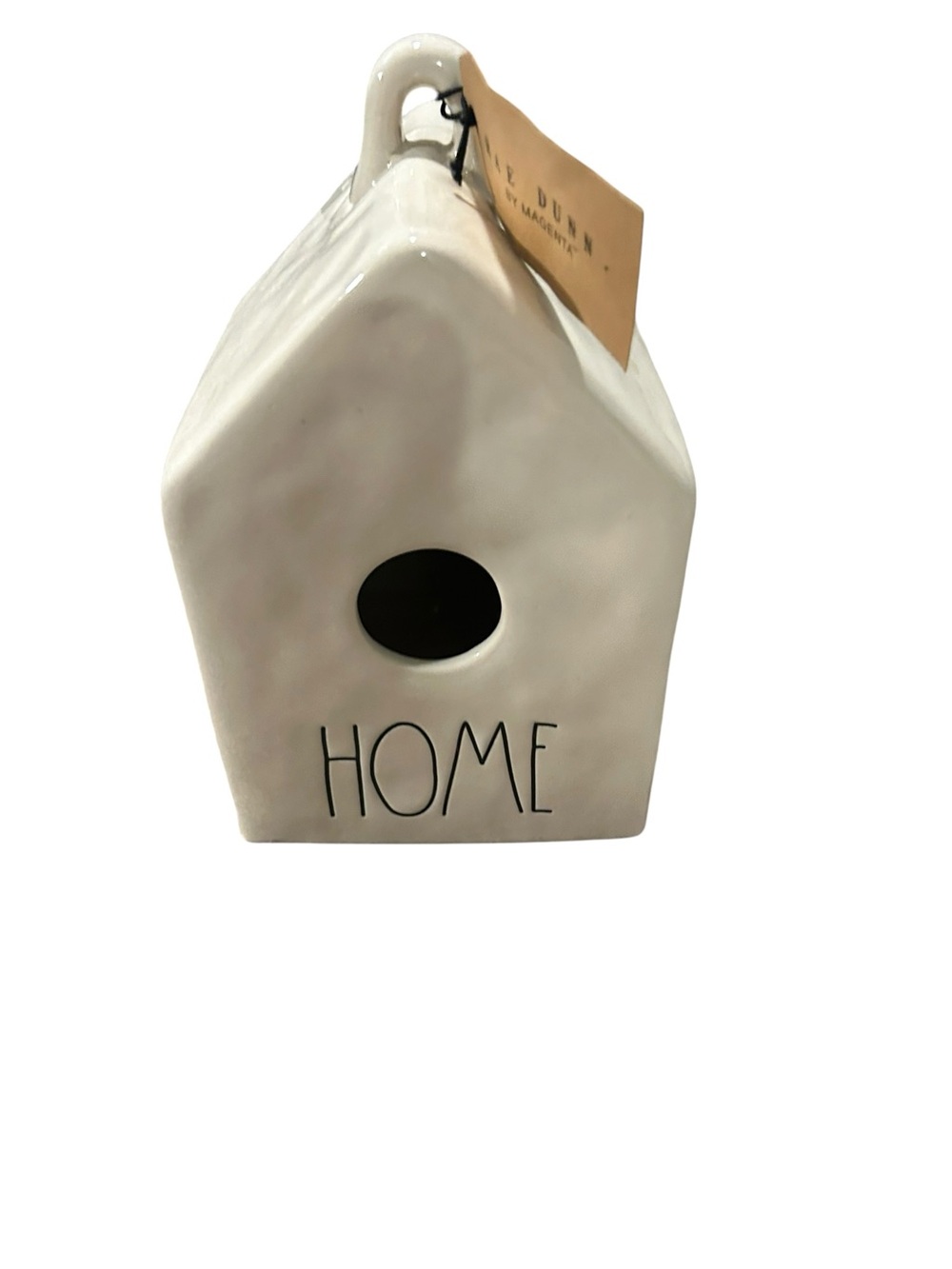 Rae Dunn Ceramic 'HOME' Birdhouse Decor - White